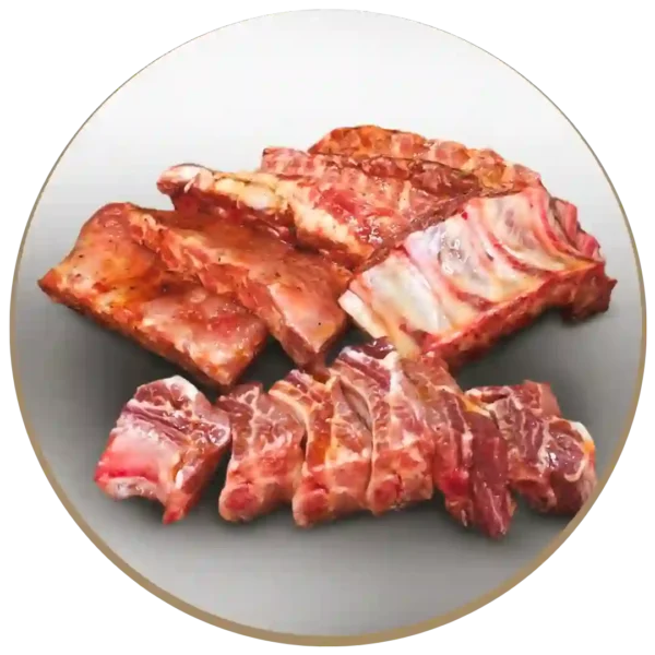 Baby ribs di suino in salsa bbq 1 kg.