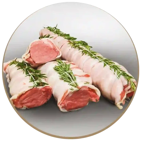 Filetto di vitello steccato con lardo