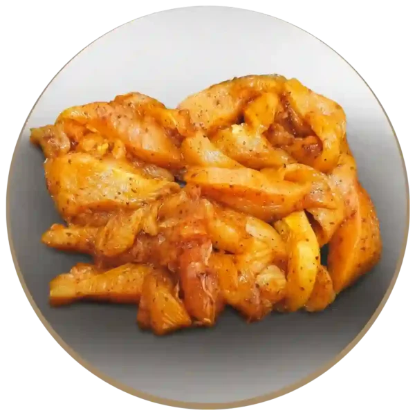 Straccetti di filetto di pollo in salsa barbecue