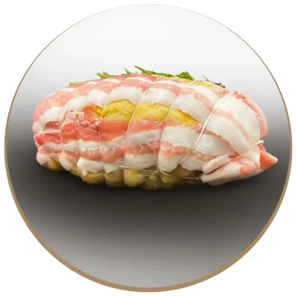 Arrosto di petto di pollo con prosciutto e formaggio - 1,2 kg