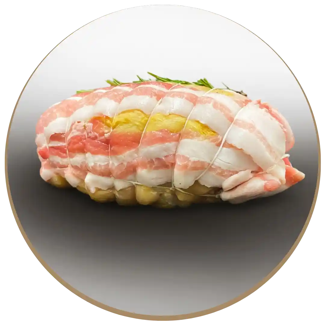 Arrosto di petto di pollo con prosciutto e formaggio - 1,2 kg