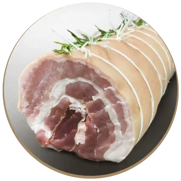 Arrosto di porchetta con filetto di suino
